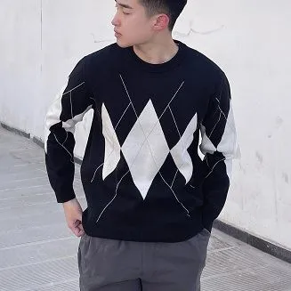 Cotton Knitted Round Neck Sweater